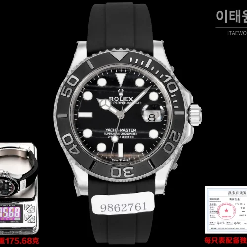 롤렉스 요트마스터 904L 스틸 18K 화이트골드 세라믹 오토매틱 RSS펙토리 42mm (2)