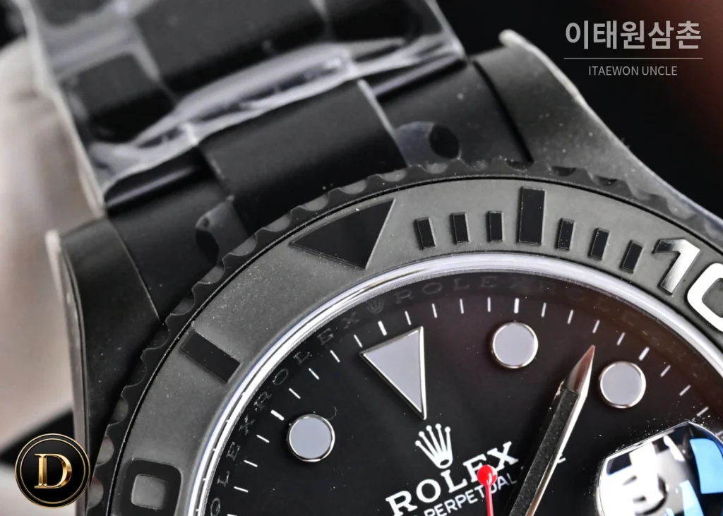 롤렉스 요트마스터 블라켄 아이스블루 야광 오토매틱 40mm 블랙 세라믹 브레이슬릿 블랙 베젤