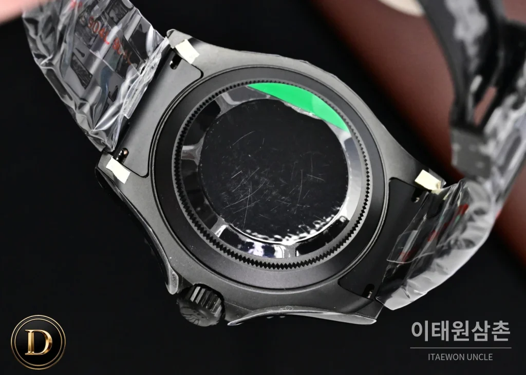 롤렉스 요트마스터 블라켄 아이스블루 야광 오토매틱 40mm 블랙 블랙 러버 스트랩 블랙 베젤