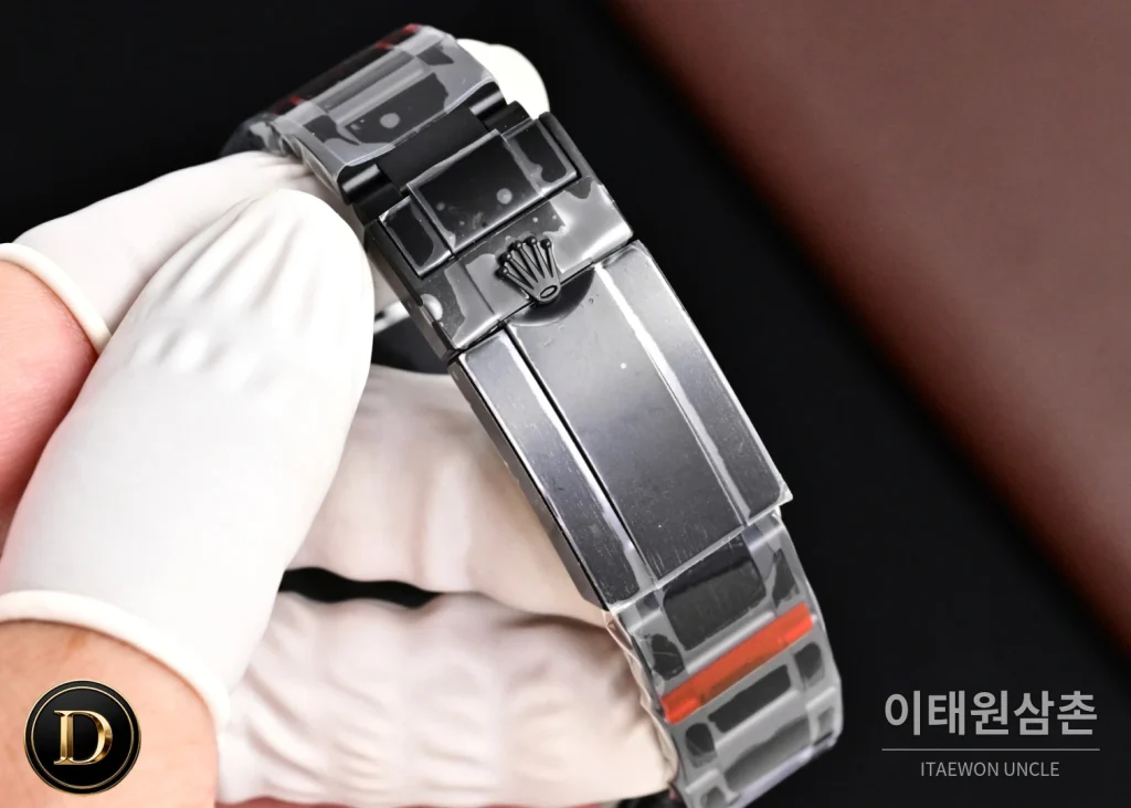 롤렉스 요트마스터 블라켄 아이스블루 야광 오토매틱 40mm 블랙 블랙 러버 스트랩 블랙 베젤 세라믹 케이스