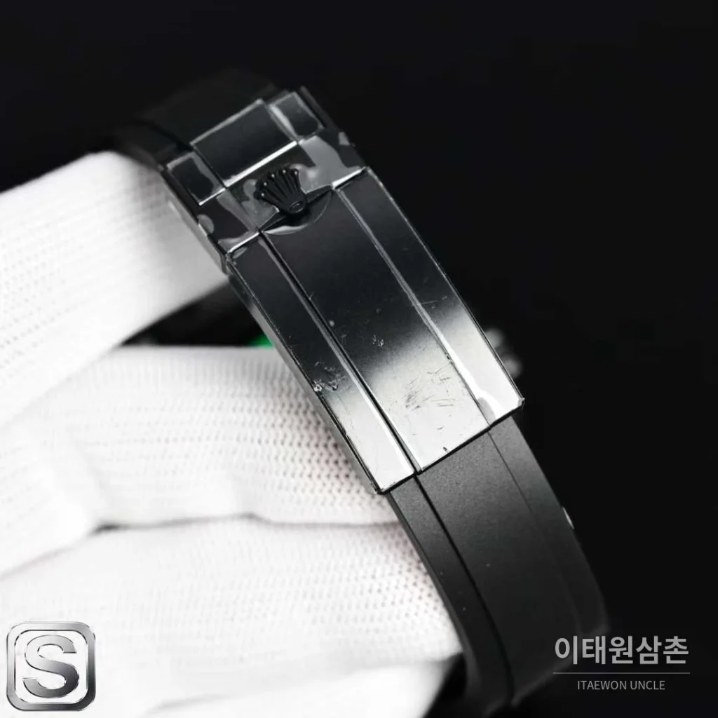 롤렉스 요트마스터 스틸 티타늄 블랙다이얼 러버밴드 다이버 오토매틱 40mm (3)