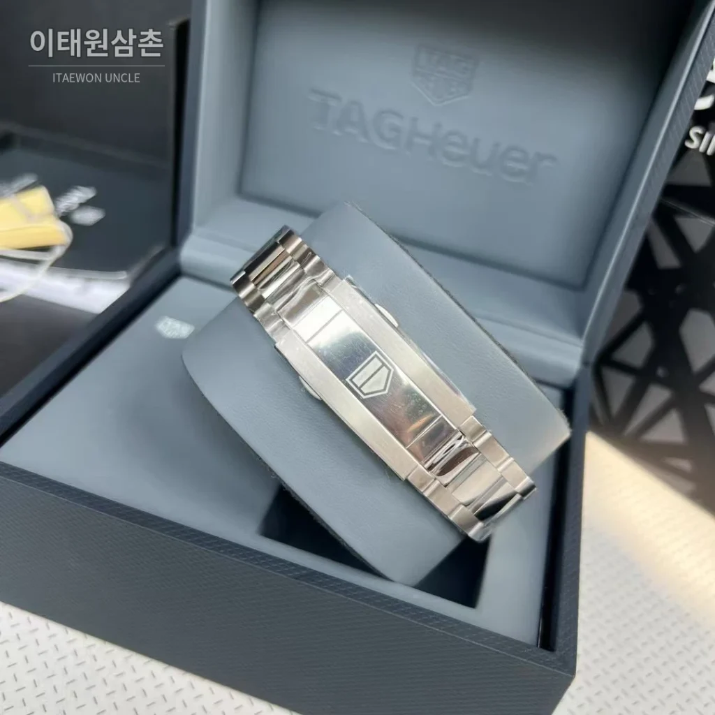 태그호이어 아쿠아레이서 선레이 다이얼 스틸 오토매틱 시계 40mm 선레이 다이얼 컬러 스틸 브레이슬릿
