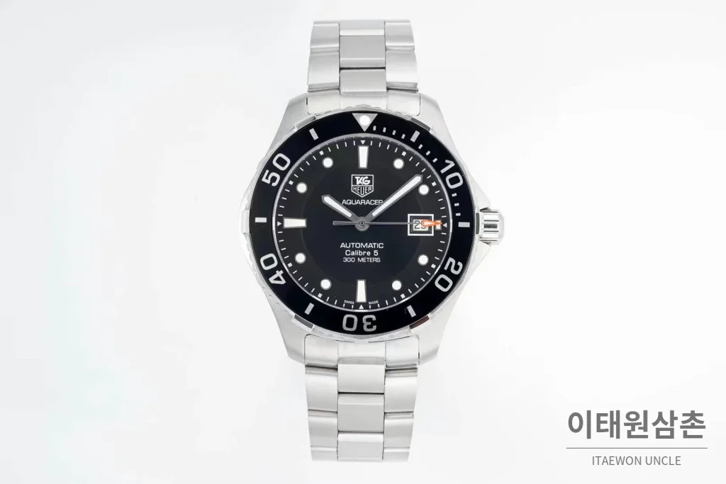 태그호이어 까레라 스틸 블랙다이얼 오토매틱 41mm 스틸 브레이슬릿 블랙 베젤