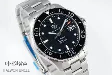 태그호이어 까레라 스틸 블랙다이얼 오토매틱 41mm 스틸 브레이슬릿 블랙 베젤