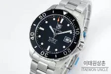 태그호이어 까레라 스틸 블랙다이얼 오토매틱 41mm 스틸 브레이슬릿 블랙 베젤