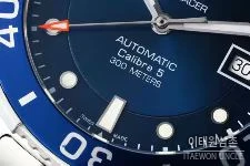 태그호이어 까레라 스틸 블랙다이얼 오토매틱 41mm 스틸 브레이슬릿 블루 베젤