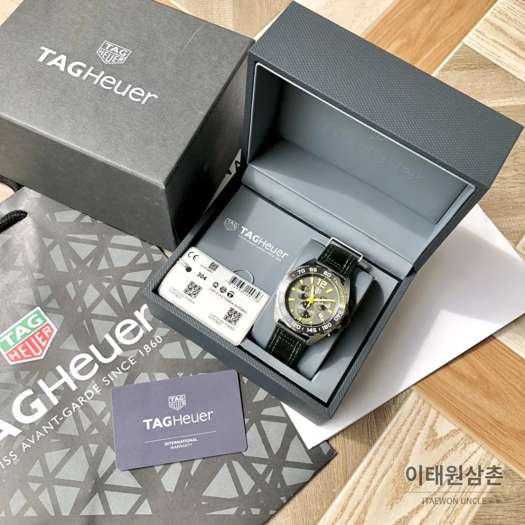 태그호이어 포뮬러1 크로노그래프 스틸 남성용 쿼츠 시계 43mm