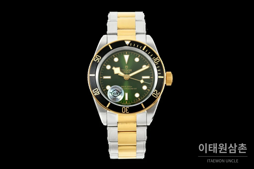 튜더 블랙베이 41 모노크롬 그린다이얼 스틸 오토매틱 41mm