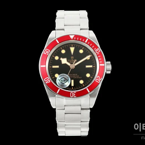 튜더 블랙베이 41 모노크롬 블랙다이얼 스틸 오토매틱 41mm M7941A1A0NU 스틸 브레이슬릿 레드 베젤 튜더 블랙베이 41 모노크롬 블랙다이얼 스틸 오토매틱 41mm M7941A1A0NU 스틸 브레이슬릿 레드 베젤