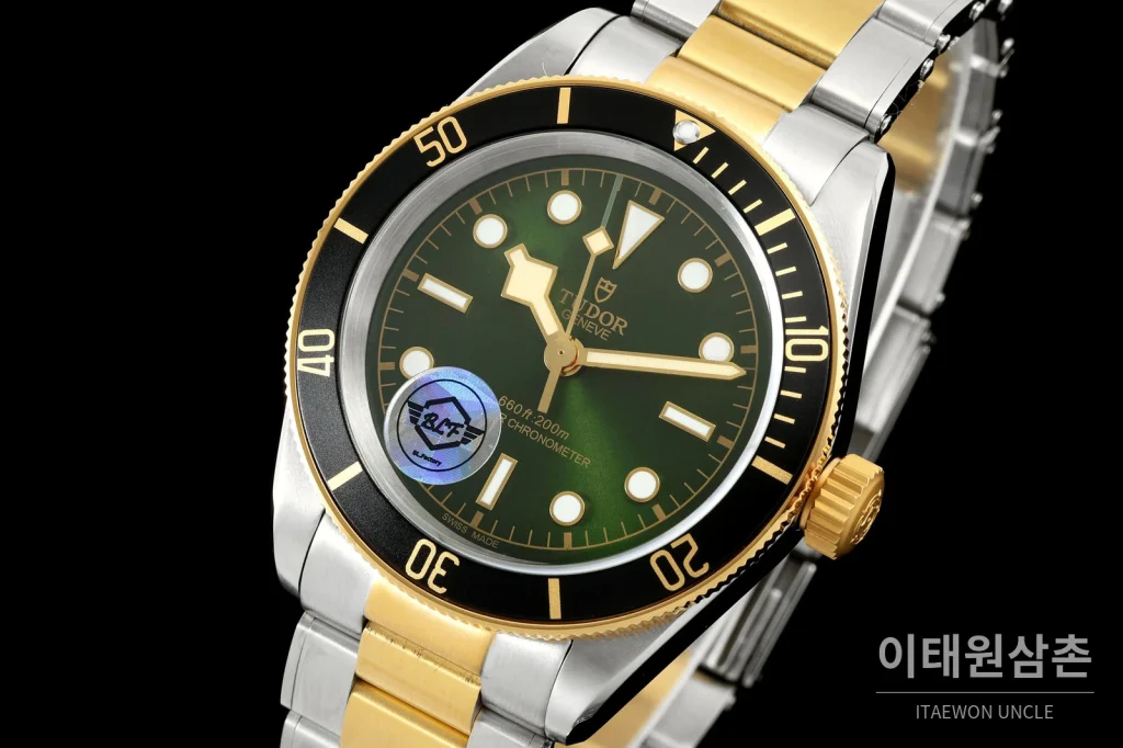 튜더 블랙베이 41 모노크롬 그린다이얼 스틸 오토매틱 41mm