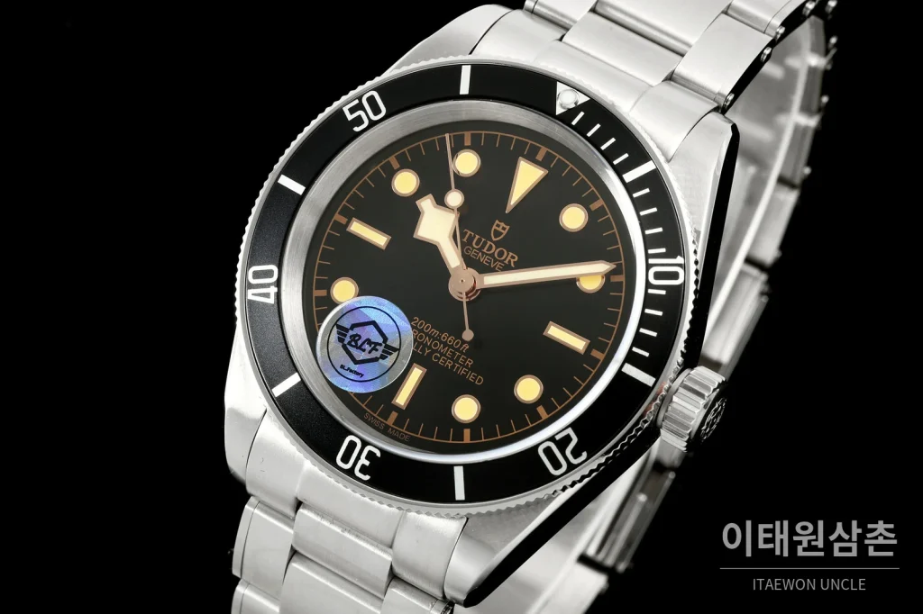 튜더 블랙베이 41 모노크롬 블랙다이얼 스틸 오토매틱 41mm M7941A1A0NU 스틸 브레이슬릿 블랙 베젤 (3)