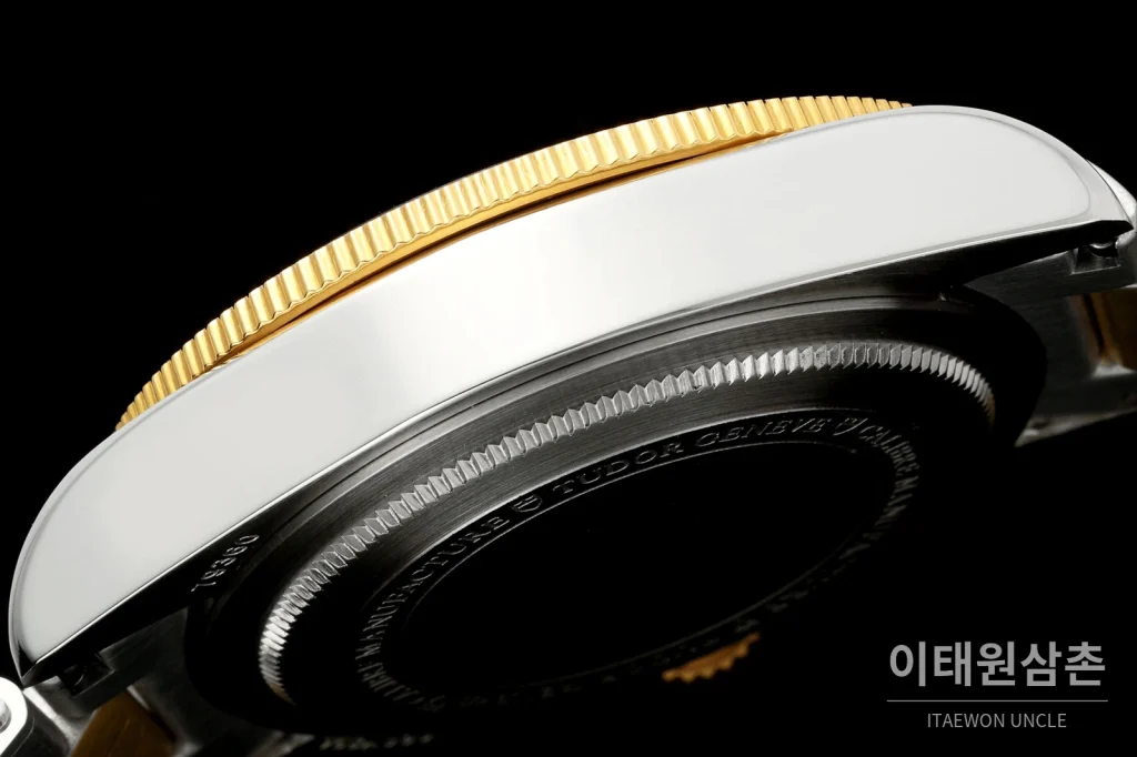튜더 블랙베이 41 모노크롬 블랙다이얼 스틸 오토매틱 41mm M7941A1A0NU 투톤 브레이슬릿 골드 베젤