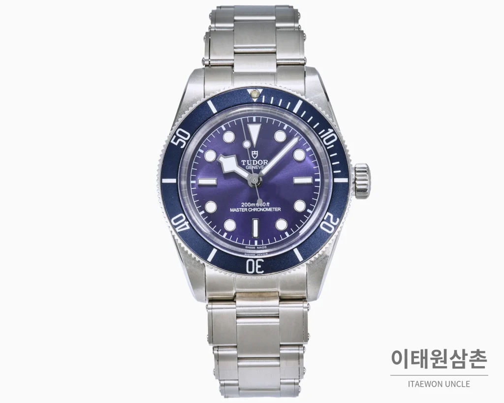 튜더 블랙베이 오토매틱 41mm 퍼플 다이얼 스틸 브레이슬릿 네이비 베젤