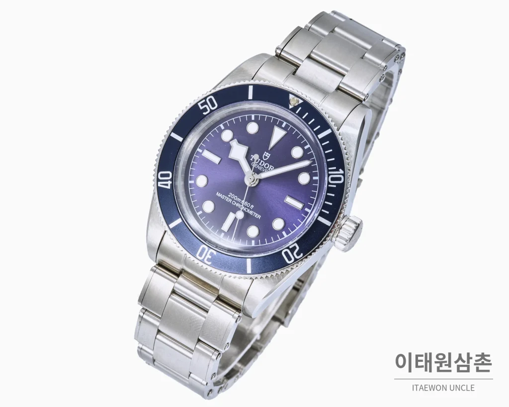 튜더 블랙베이 오토매틱 41mm 퍼플 다이얼 스틸 브레이슬릿 네이비 베젤