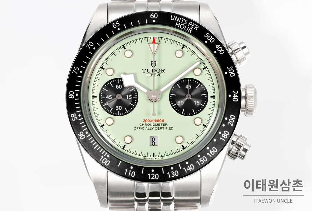 튜더 블랙베이 크로노 스틸 민트 그린 다이얼 오토매틱 41mm