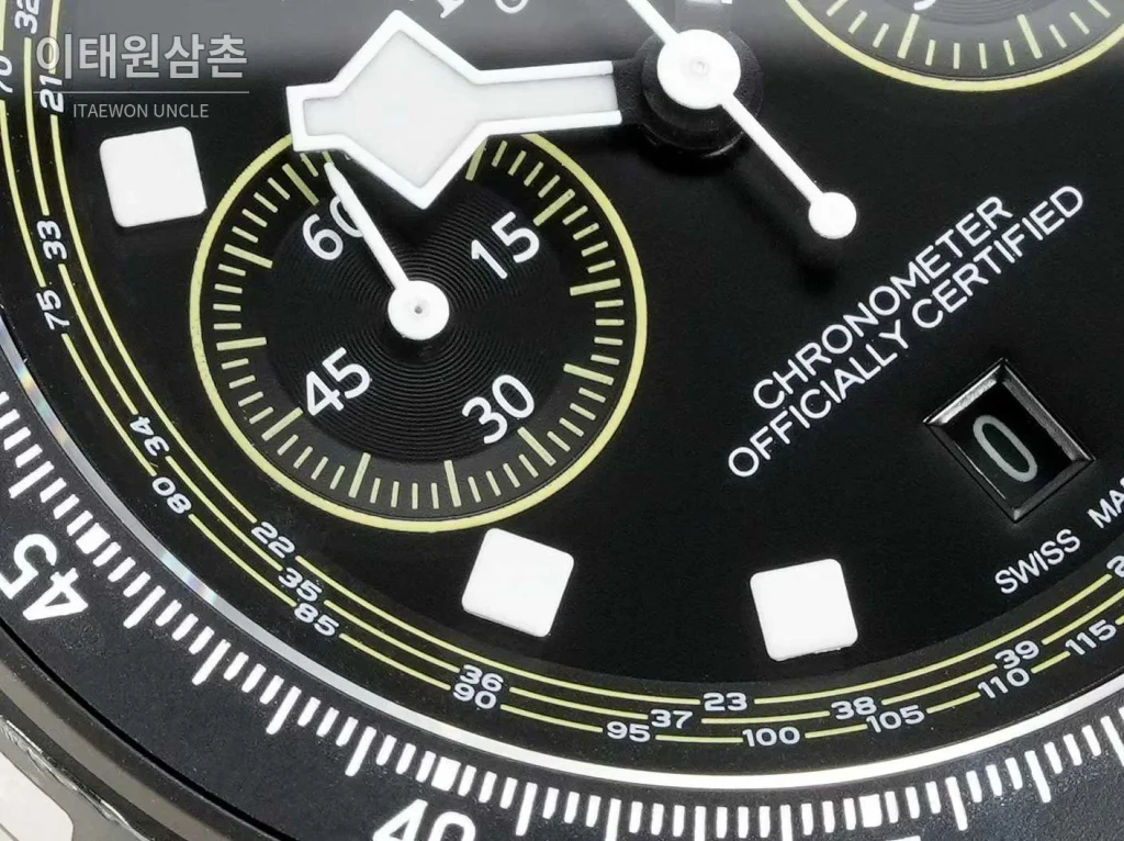 튜더 펠라고스 FXD 크로노그래프 컬러다이얼 야광 오토매틱 43mm 블랙 나일론 스트랩