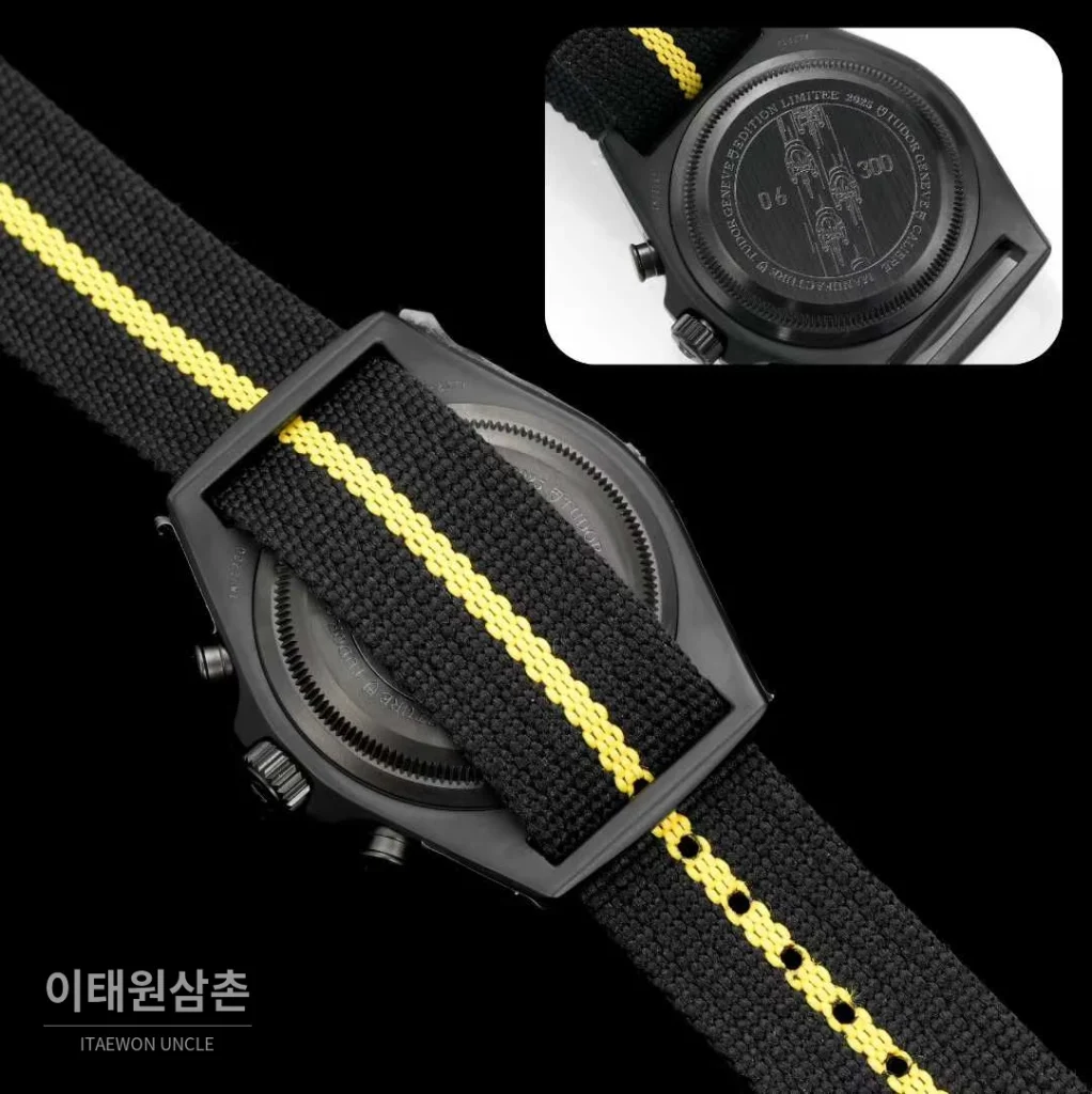튜더 펠라고스 FXD 크로노그래프 컬러다이얼 야광 오토매틱 43mm 블랙 나일론 스트랩