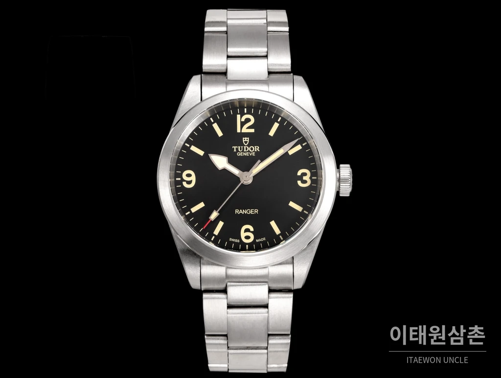튜더 레인저 스틸 아라비아숫자 블랙·듄화이트 다이얼 오토매틱 39mm