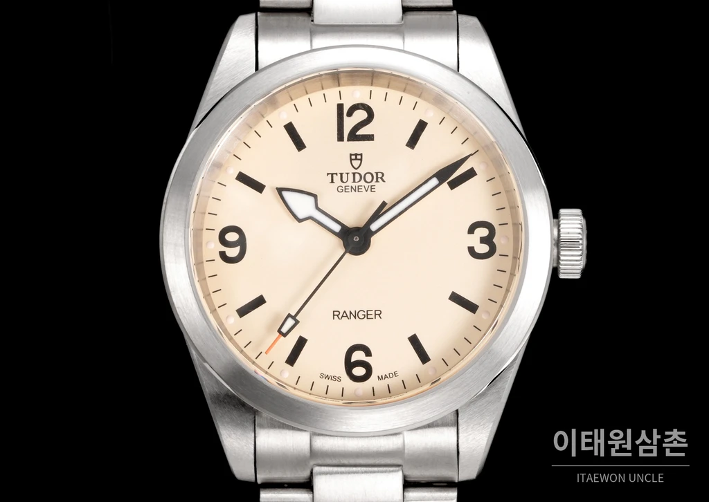 튜더 레인저 스틸 아라비아숫자 라이트옐로우 다이얼 오토매틱 39mm
