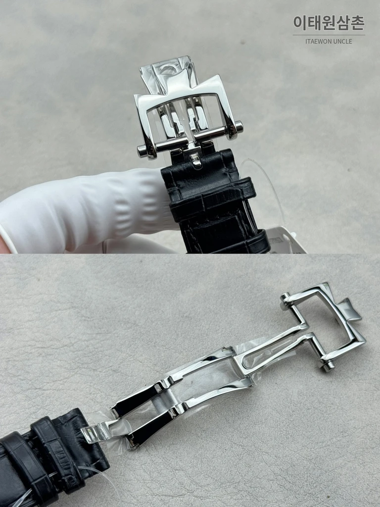 바쉐론콘스탄틴 피프티식스 데이데이트 실버다이얼 카프스킨 오토매틱 40mm