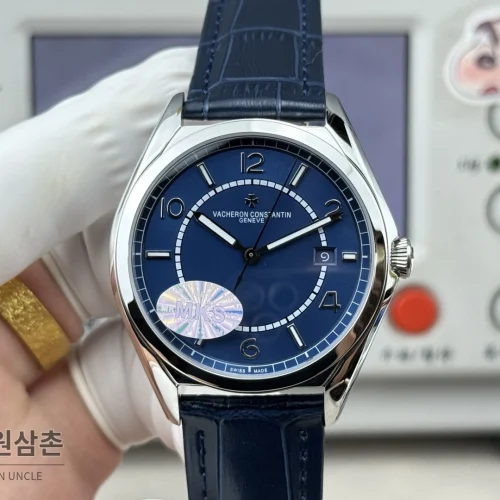바쉐론콘스탄틴 피프티식스 가죽밴드 오토매틱 40mm 네이비 다이얼