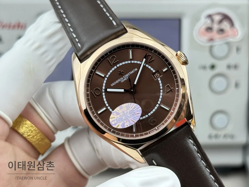 바쉐론콘스탄틴 피프티식스 가죽밴드 오토매틱 40mm 브라운 다이얼 로즈골드 베젤