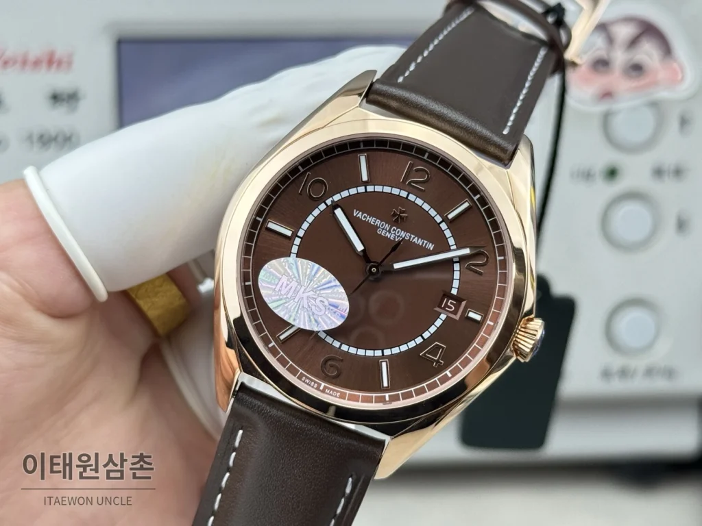 바쉐론콘스탄틴 피프티식스 가죽밴드 오토매틱 40mm 브라운 다이얼 로즈골드 베젤
