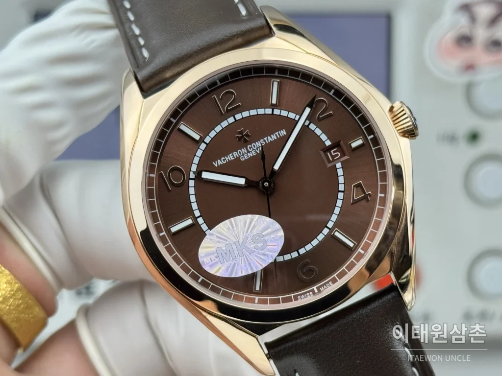 바쉐론콘스탄틴 피프티식스 가죽밴드 오토매틱 40mm 브라운 다이얼 로즈골드 베젤