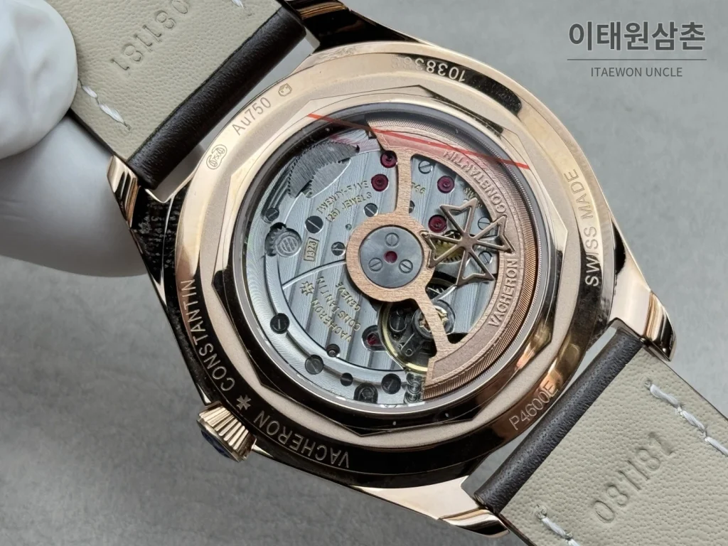 바쉐론콘스탄틴 피프티식스 가죽밴드 오토매틱 40mm 브라운 다이얼 로즈골드 베젤