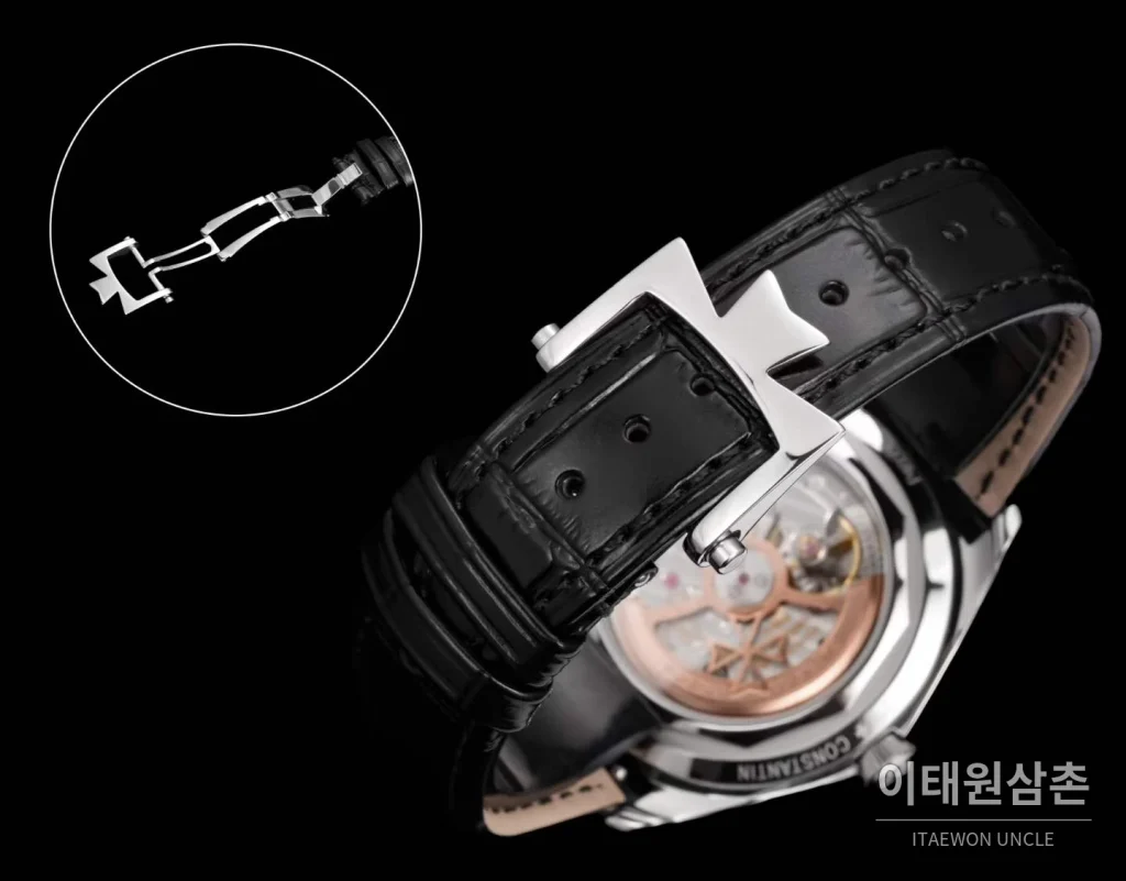 바쉐론콘스탄틴 피프티식스 스틸 그레이다이얼 오토매틱 40mm 화이트