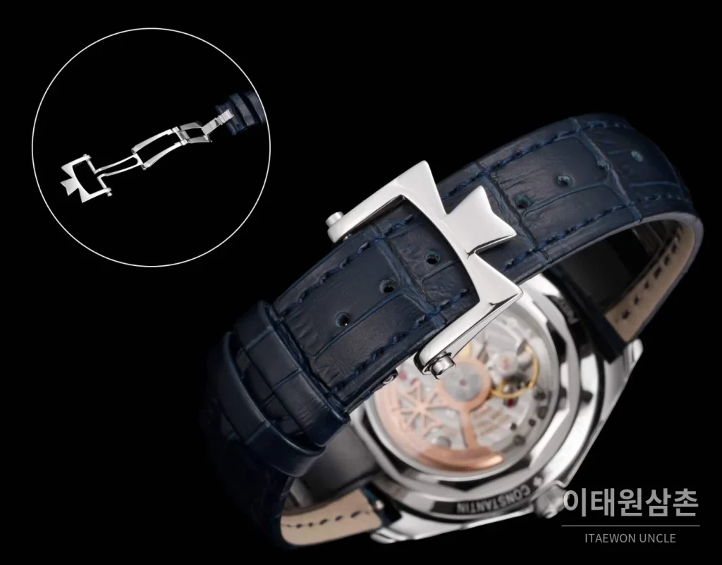 바쉐론콘스탄틴 피프티식스 스틸 네이비다이얼 오토매틱 40mm