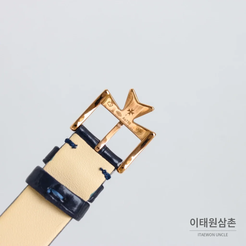 바쉐론콘스탄틴 에제리 스틸 다이아 문페이즈 오토매틱 37mm 화이트 다이얼 레드 가죽 스트랩