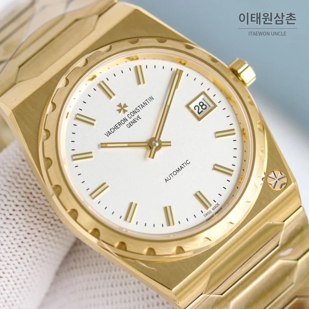 바쉐론콘스탄틴 히스토릭 222 골드베젤 샴페인다이얼 오토매틱 37mm