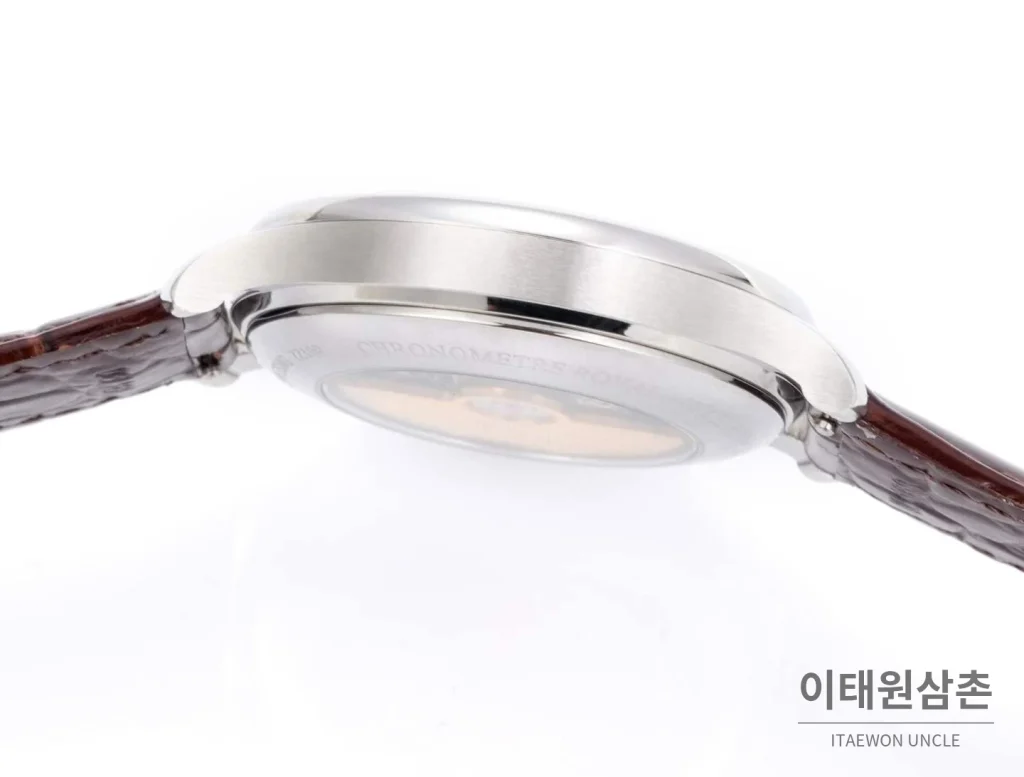 바쉐론콘스탄틴 메티에다르 아틀리에 캐비노티에 플래티넘 브라운다이얼 오토매틱 40mm 블루 브라운 가죽 스트랩