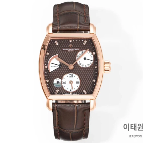 바쉐론콘스탄틴 말테 로즈골드 베젤 브라운다이얼 듀얼타임 오토매틱 48mm 바쉐론콘스탄틴 말테 로즈골드 베젤 브라운다이얼 듀얼타임 오토매틱 48mm