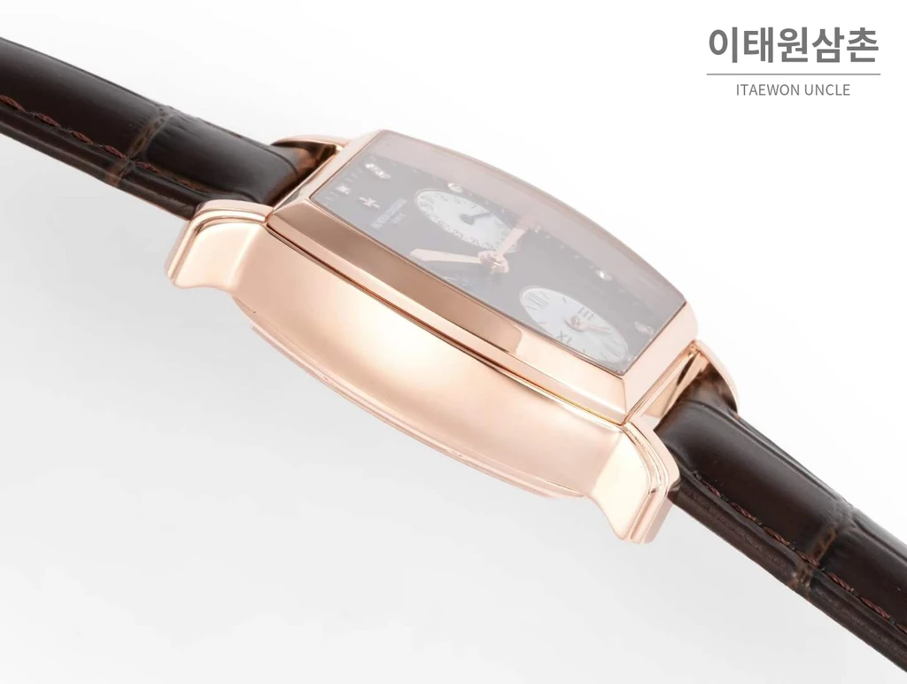 바쉐론콘스탄틴 말테 로즈골드 베젤 브라운다이얼 듀얼타임 오토매틱 48mm