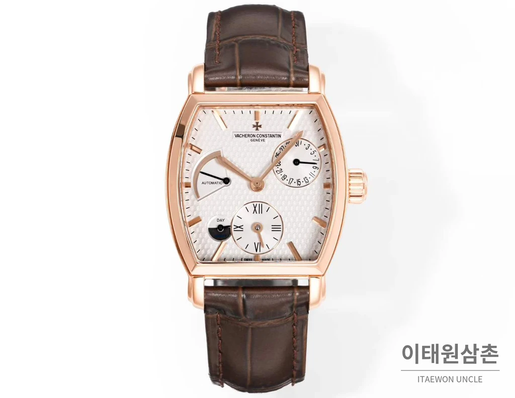 바쉐론콘스탄틴 말테 로즈골드 베젤 화이트다이얼 듀얼타임 오토매틱 48mm (2)