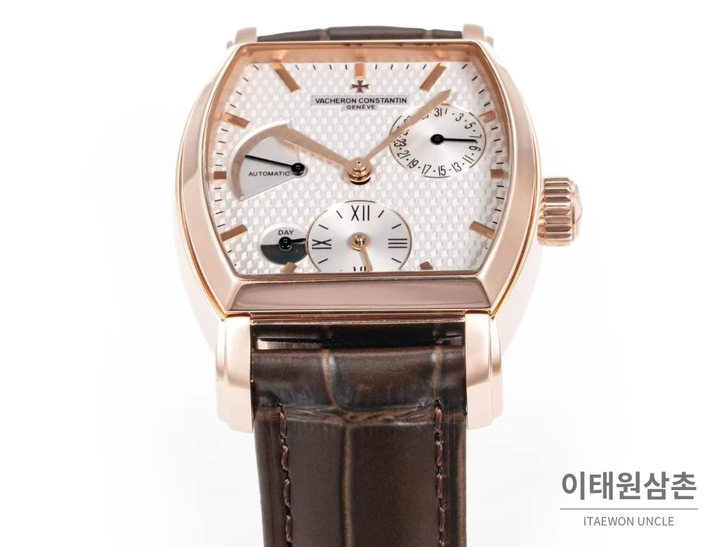 바쉐론콘스탄틴 말테 로즈골드 베젤 화이트다이얼 듀얼타임 오토매틱 48mm (2)