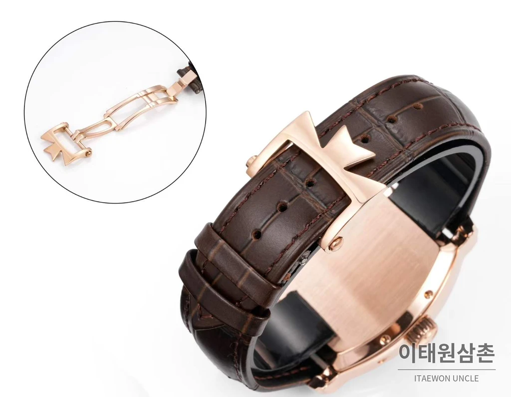 바쉐론콘스탄틴 말테 로즈골드 베젤 화이트다이얼 듀얼타임 오토매틱 48mm (2)