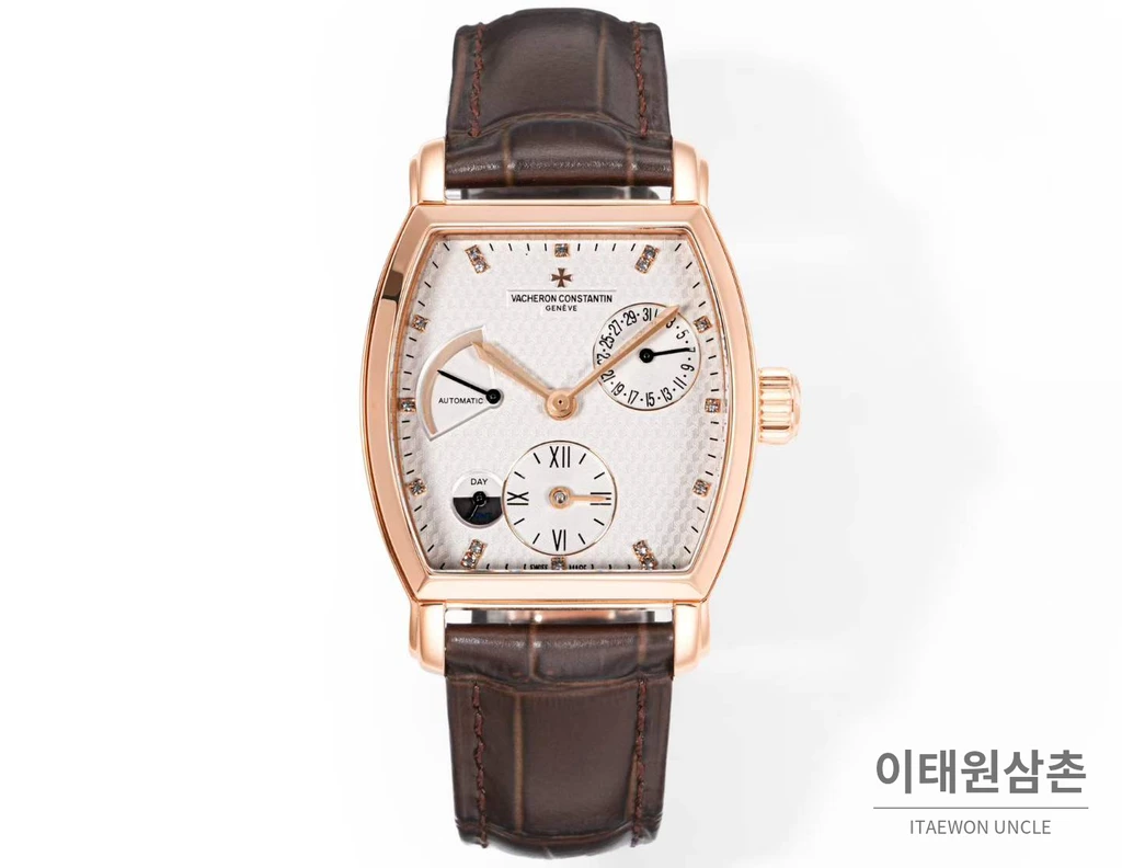 바쉐론콘스탄틴 말테 로즈골드 베젤 화이트다이얼 듀얼타임 오토매틱 48mm
