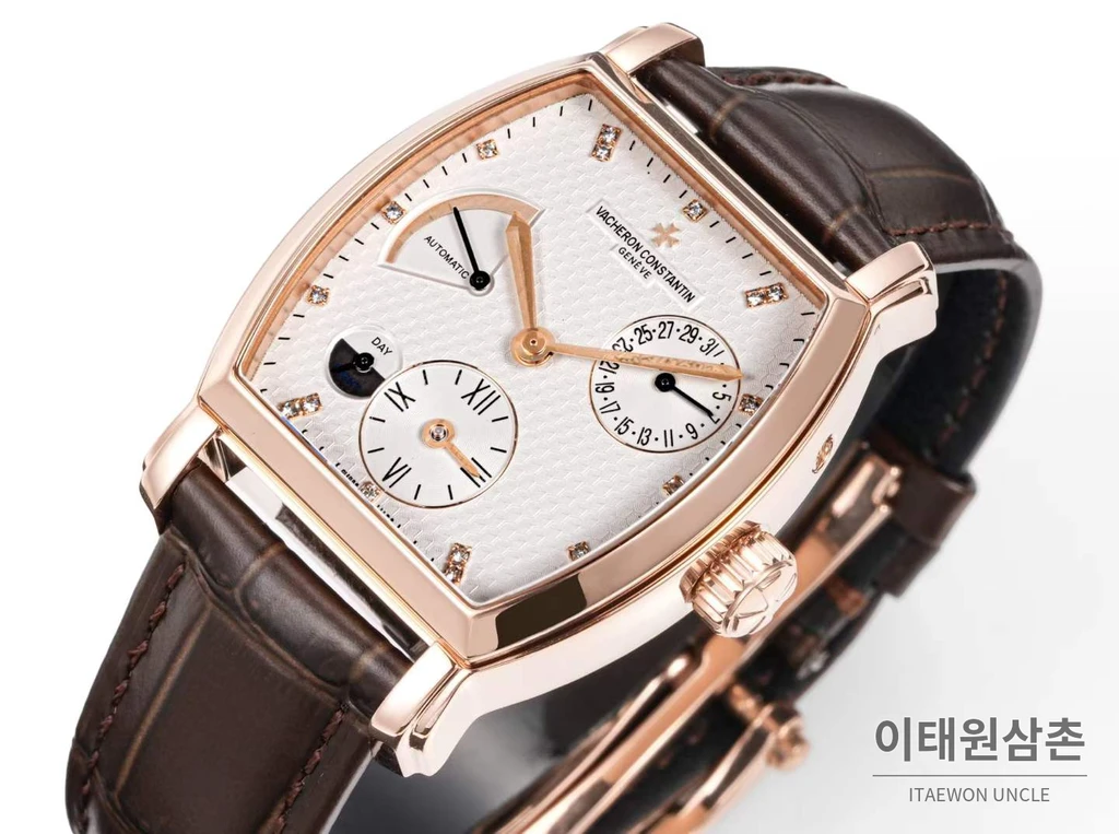 바쉐론콘스탄틴 말테 로즈골드 베젤 화이트다이얼 듀얼타임 오토매틱 48mm