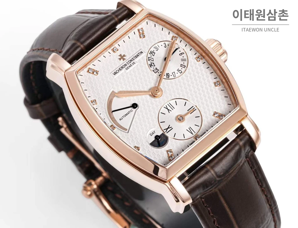 바쉐론콘스탄틴 말테 로즈골드 베젤 화이트다이얼 듀얼타임 오토매틱 48mm