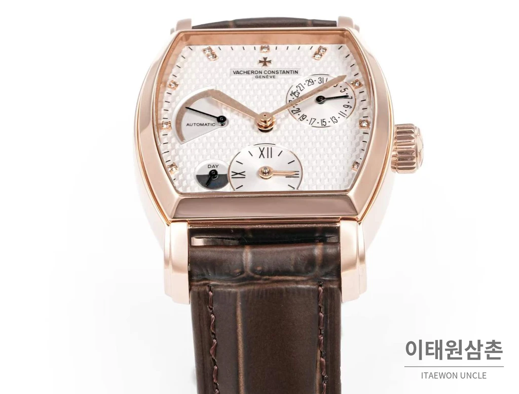 바쉐론콘스탄틴 말테 로즈골드 베젤 화이트다이얼 듀얼타임 오토매틱 48mm