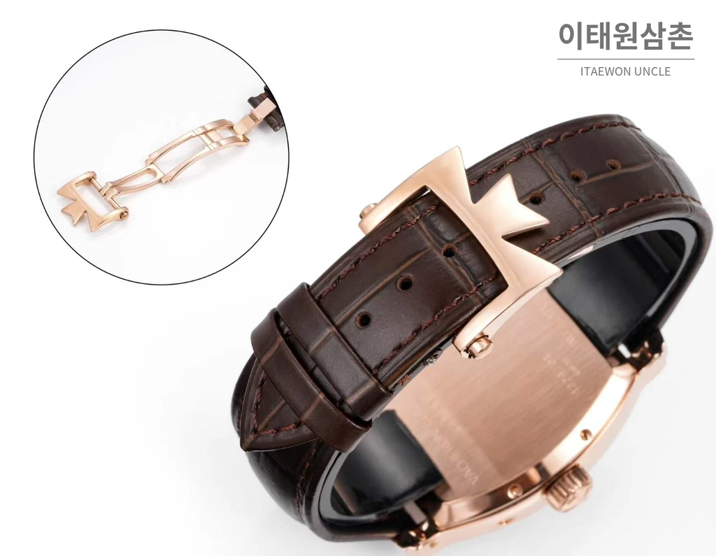 바쉐론콘스탄틴 말테 로즈골드 베젤 화이트다이얼 듀얼타임 오토매틱 48mm