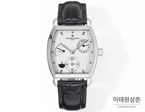 바쉐론콘스탄틴 말테 실버 베젤 화이트다이얼 듀얼타임 오토매틱 48mm 바쉐론콘스탄틴 말테 실버 베젤 화이트다이얼 듀얼타임 오토매틱 48mm