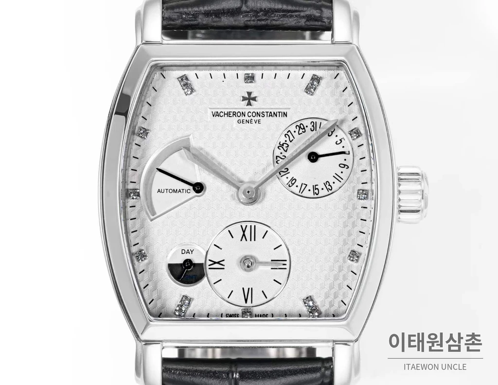 바쉐론콘스탄틴 말테 실버 베젤 화이트다이얼 듀얼타임 오토매틱 48mm