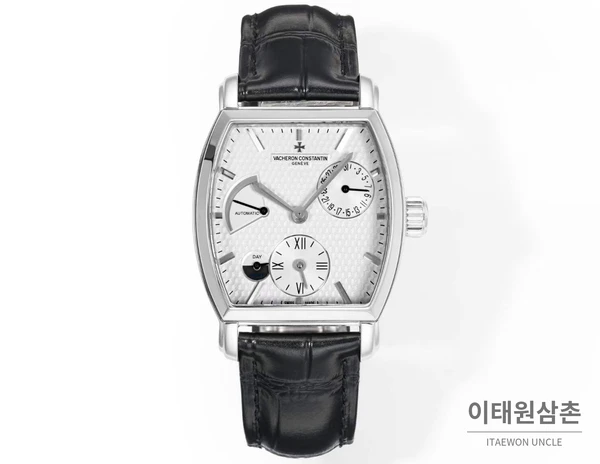 바쉐론콘스탄틴 말테 실버 베젤 화이트다이얼 듀얼타임 오토매틱 48mm (2)