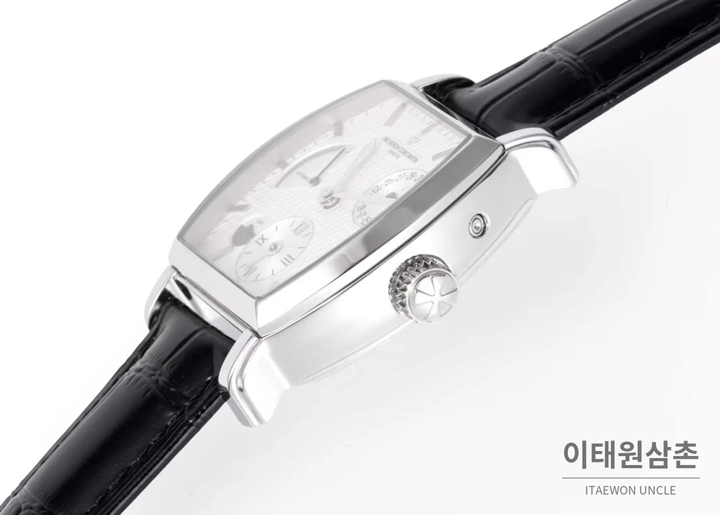 바쉐론콘스탄틴 말테 실버 베젤 화이트다이얼 듀얼타임 오토매틱 48mm (2)