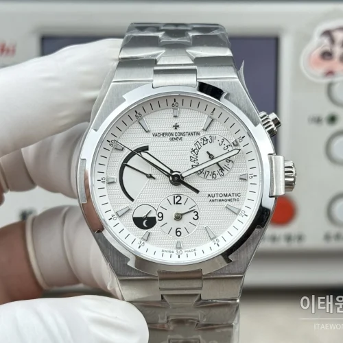 바쉐론콘스탄틴 오버시즈 듀얼타임 파워리저브 오토매틱 42mm 블루 스틸 브레이슬릿