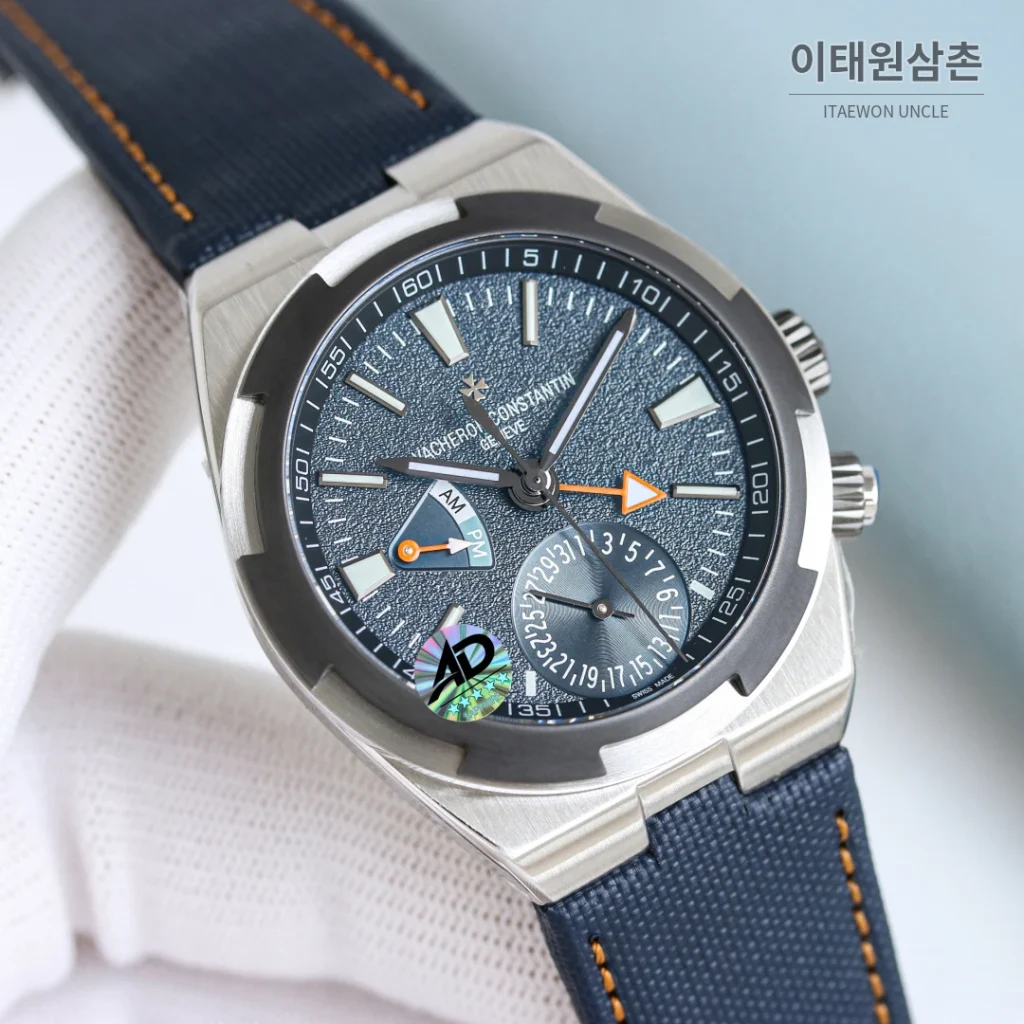 바쉐론콘스탄틴 오버시즈 듀얼타임 스틸 블루다이얼 오토매틱 41mm 7920V/210A-B334